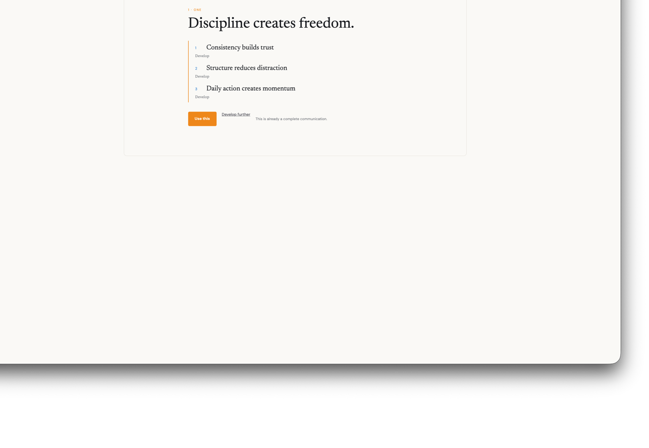 ONE → THREE product view